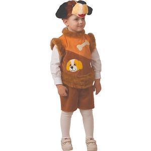 Карнавальный костюм  Песик Дружок Батик. Цвет: коричнево-оранжевый