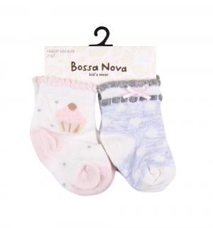 Комплект носки 2 шт., цвет: белый/фиолетовый Bossa Nova