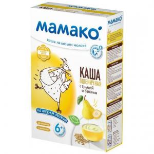 Каша  молочная пшеничная с грушей и бананом на козьем молоке 6 месяцев 200 г Мамако