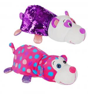 Игрушка-вывернушка 1Toy Блеск Панда-Обезьяна 30 см цвет: фиолетовый/розовый Вывернушки