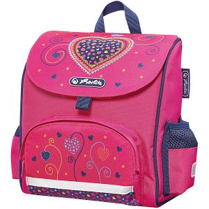 Ранец Herlitz Mini Softbag Pink Hearts, дошкольный. Цвет: розовый
