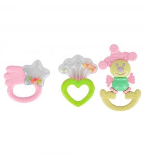 Набор погремушек-прорезывателей  цвет: розовый (3 шт) S+S Toys