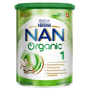 Молочная смесь  Organic 1 с рождения, 400 г Nan