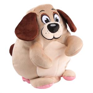 Игрушка-вывернушка  Собака-Свинья 30 см цвет: бежевый СмолТойс