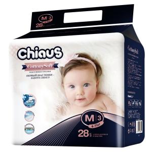 Трусики-подгузники  Cottony Soft, р. 3, 6-11 кг, 28 шт Chiaus