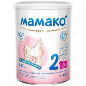Молочная смесь  Premium на основе козьего молока 6-12 месяцев, 400 г Мамако