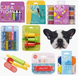 Набор Art home party Dog: маска, маркеры, мелки, пластилин, фартук, аксессуары Happy Baby