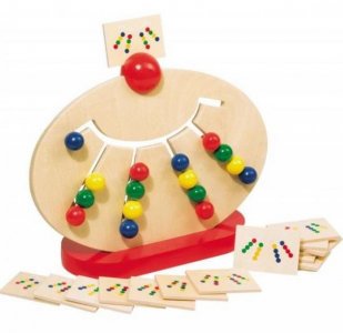 Деревянная игрушка  Доска-сортировщик с заданиями на подставке Goki