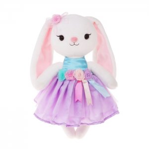 Мягкая игрушка  Зайка Мишель в платье с цветами 28 см Angel Collection