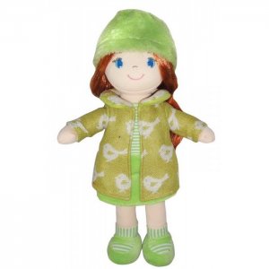 Кукла рыжая в зелёном пальто 36 см ABtoys