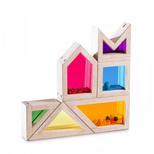 Деревянная игрушка  Радужные блоки со звуком Цвет и Звук Wonderworld