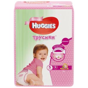 Трусики-подгузники  для девочек (13-17 кг) 15 шт. Huggies