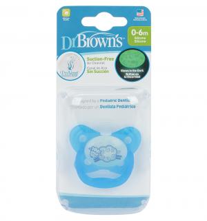 Пустышка Dr.Browns PreVent Ортодонтическая силикон, с рождения, цвет: голубой Dr.Brown's