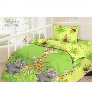 Комплект постельного белья  Джунгли, цвет: зеленый 3 предмета Нордтекс
