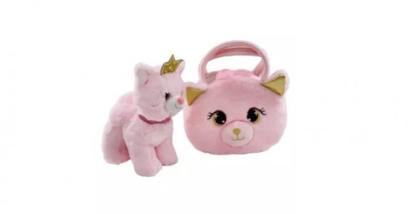Мягкая игрушка  Котенок в сумочке c котенком 18 см Fluffy Family