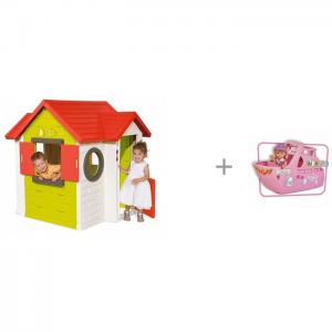 Игровой детский домик со звонком 810402 и набор Кукла Еви на круизном корабле 12 см Simba Smoby