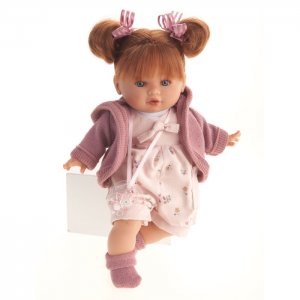 Кукла озвученная Оливия в розовом мягконабивная 30 см Munecas Antonio Juan