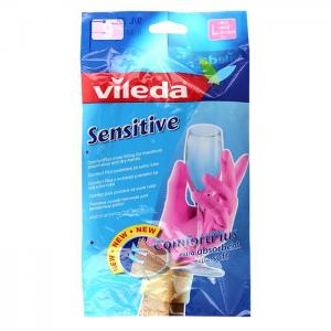 Перчатки хозяйственные  для деликатных работ Comfort Plus, размер: L Vileda