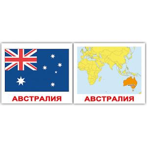 Набор обучающих мини-карточек  Страны. Флаги. Столицы 40 штук Вундеркинд с пелёнок