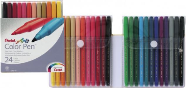 Фломастеры  Color Pen 24 цвета Pentel
