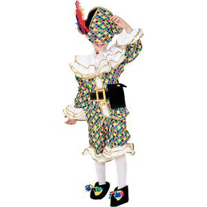 Карнавальный костюм  Арлекино для мальчика Veneziano. Цвет: разноцветный