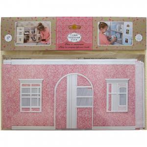 Набор для интерьера кукольного домика Обои и ламинат, розовый ЯиГрушка