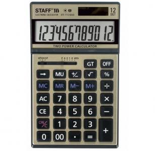 Калькулятор настольный STF-7712-Gold 12 разрядов Staff