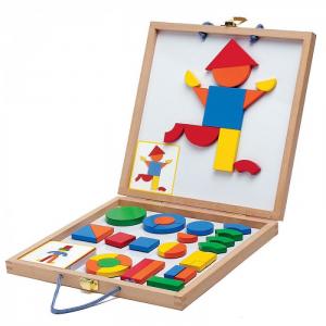 Деревянная игрушка  Настольная детская развивающая магнитная игра Геоформ Djeco