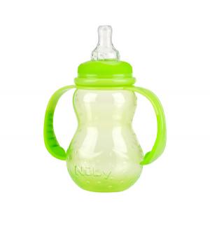 Бутылочка  с антиколиковой системой полипропилен рождения, 210 мл, цвет: зеленый Nuby