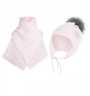 Комплект шапка/шарф  Sniezynka, цвет: розовый Ewa