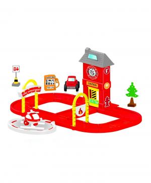 Игровой набор пожарная станция с круговой дорогой King Kids