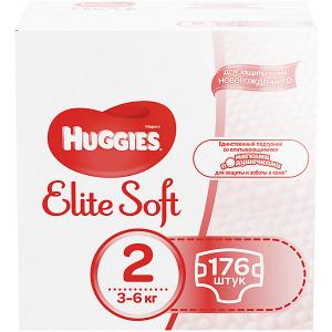 Трусики-подгузники Huggies Elite Soft 2, 3-6 кг, 176 шт.