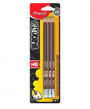 Набор из 6-ти чернографитных карандашей Black Peps Maped