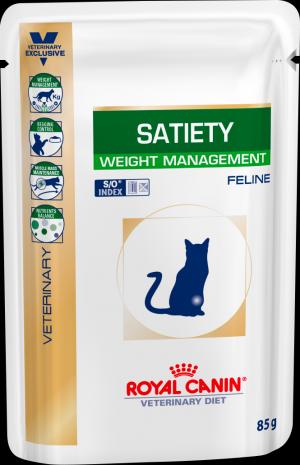 Влажный корм  VD Satiety Weight Management для взрослых кошек SAT 34 снижения веса, 85 гр Royal Canin
