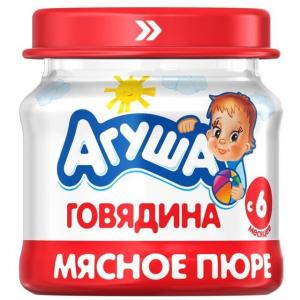 Пюре  говядина с 6 месяцев, 80 г Агуша