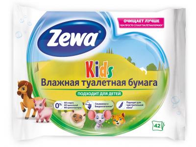 Влажная туалетная бумага детская , 42 шт Zewa