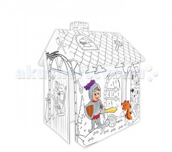 Картонный домик-раскраска Рыцарь Mochtoys
