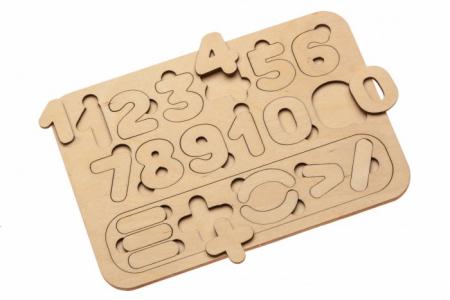 Деревянная игрушка  Рамка-вкладыш Цифры и счет Bradex