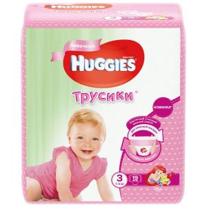 Трусики-подгузники  для девочек (7-11 кг) 19 шт. Huggies