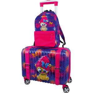 Дорожный набор  Тролль: чемодан и рюкзак DeLune. Цвет: сиреневый