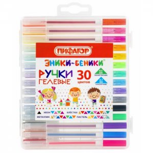 Ручки гелевые Эники-Беники 30 цветов Пифагор