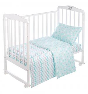 Комплект постельного белья  Colori Blu, цвет: голубой 3 предмета наволочка 60 х 40 см Sweet Baby