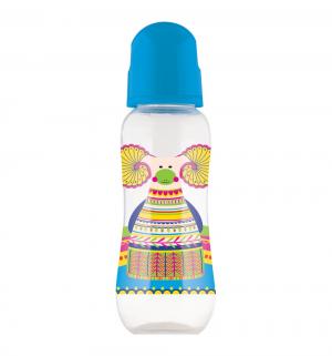 Бутылочка  Русские мотивы для кормления полипропилен с рождения, 250 мл, цвет: голубой Lubby