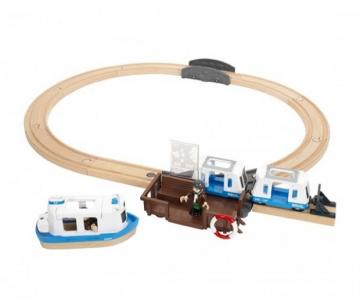 Игровой набор Железная дорога с паромом и поездом (свет,звук) Brio