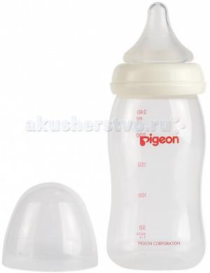 Бутылочка  Перистальтик плюс с широким горлом PP отверстие М 3+ мес. 240 мл Pigeon