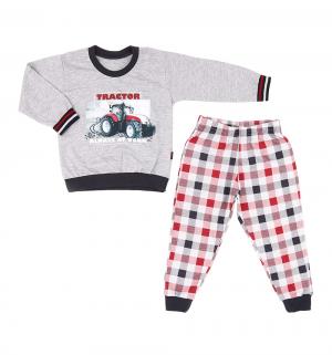 Пижама джемпер/брюки  Tractor, цвет: красный/серый Cornette