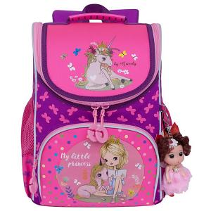 Рюкзак школьный  с мешком, фиолетовый / жимолость Grizzly