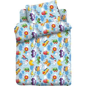 Детское постельное белье 1,5 сп. Кошки-Мышки (70х70см) Игрушки. Цвет: разноцветный