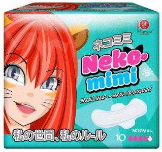 Прокладки женские гигиенические дневные Neko-Mimi 10 шт. 4 упаковки Maneki