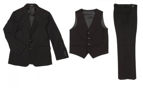 Костюм пиджак/жилет/брюки , цвет: черный Rodeng